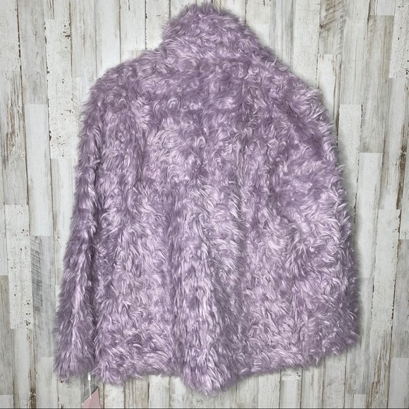 AVEC LES FILLES Lilac Notch Collar Curly Jacket - Picture 4 of 7